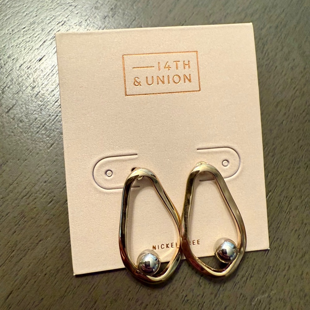 14th & Union Oyster Gold and Silver Earrings